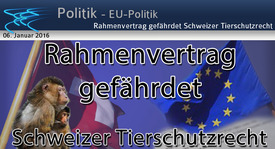 Rahmenvertrag gefährdet Schweizer Tierschutzrecht