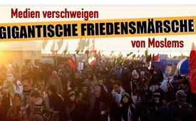 Medien verschweigen gigantische Friedensmärsche von Moslems