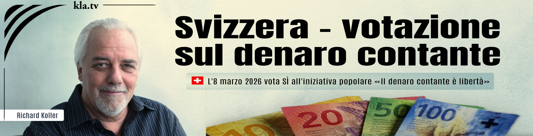L'8 marzo 2026 vota S&Igrave; all'iniziativa popolare 
&laquo;Il denaro contante &egrave; libert&agrave;&raquo;